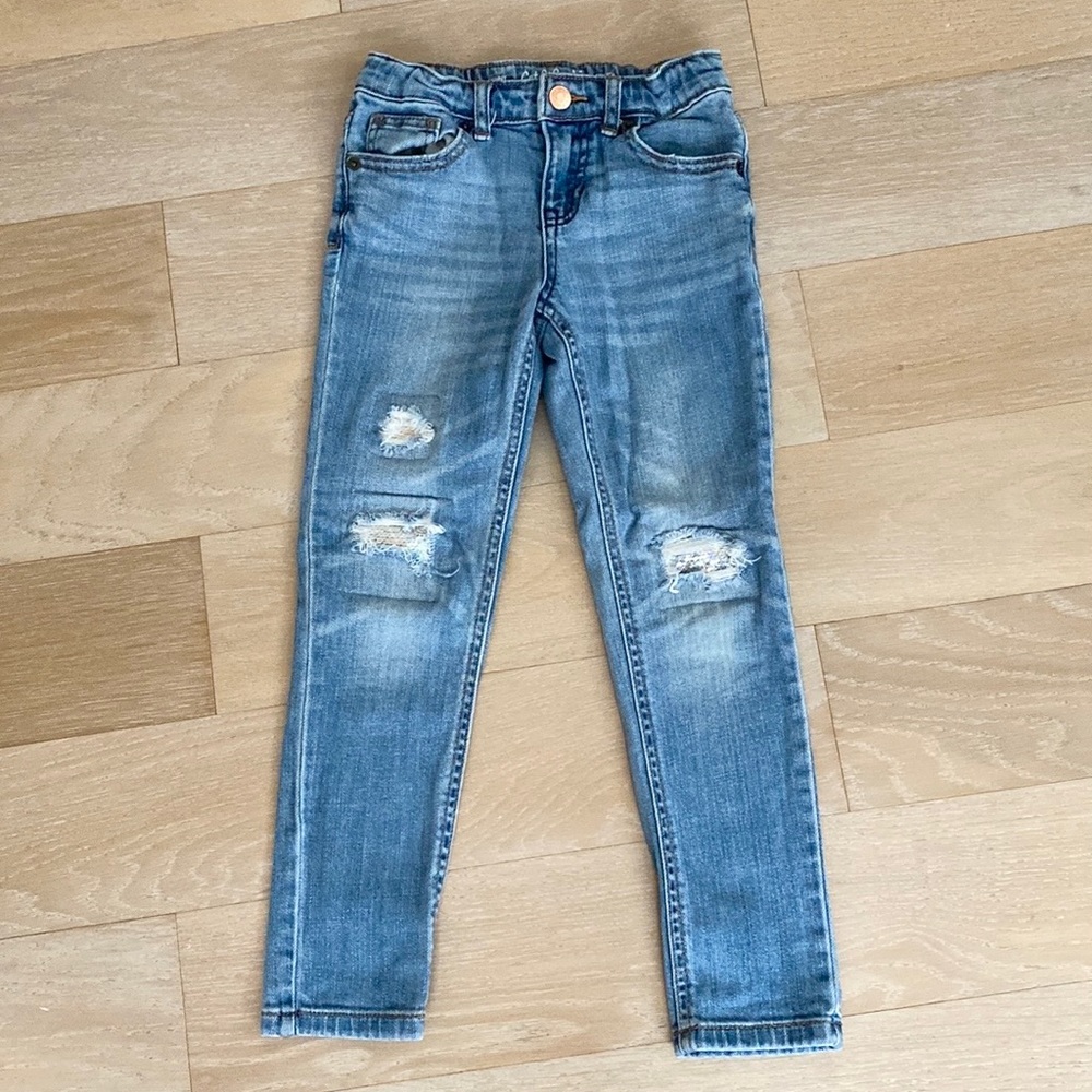 Cat and Jack Ripped Sequin Skinny Jeans